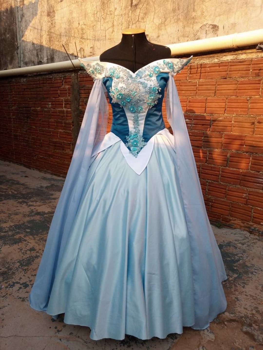 Robe Princesse Aurore Bleue