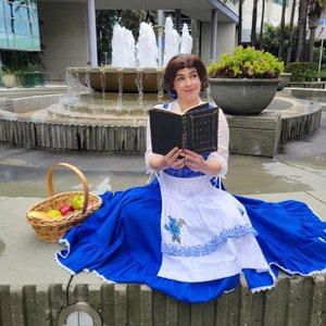 Vestido de bella azul sale