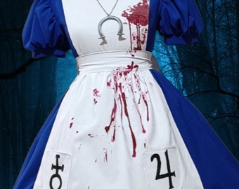 Game Alice Madness Returns Cosplay Costume Halloween Maid Dresses Apron  Dress