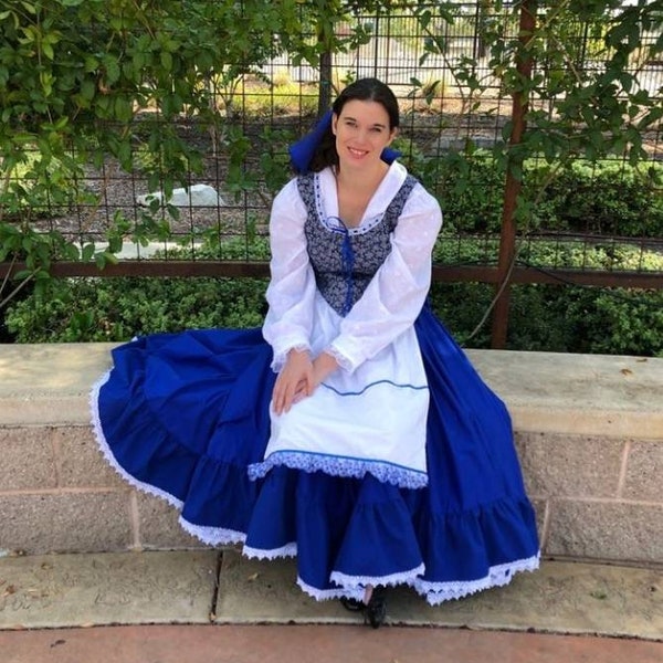 Cosplay Belle village Dress version Broadway costume MADE to ORDER for commission