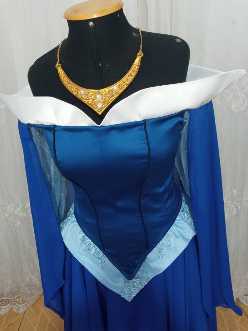 Cosplay Aurora Blue Dress Costume Cosplay Disney Princess Etsy