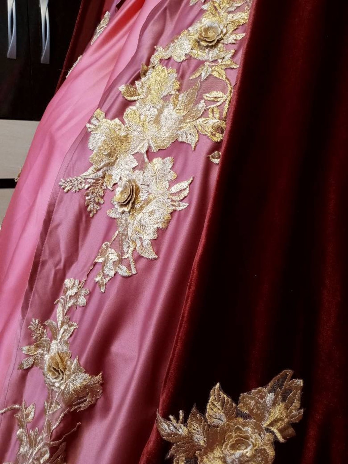 Belle Pink Dress Costume Cosplay Disney Customade Beauty and Etsy