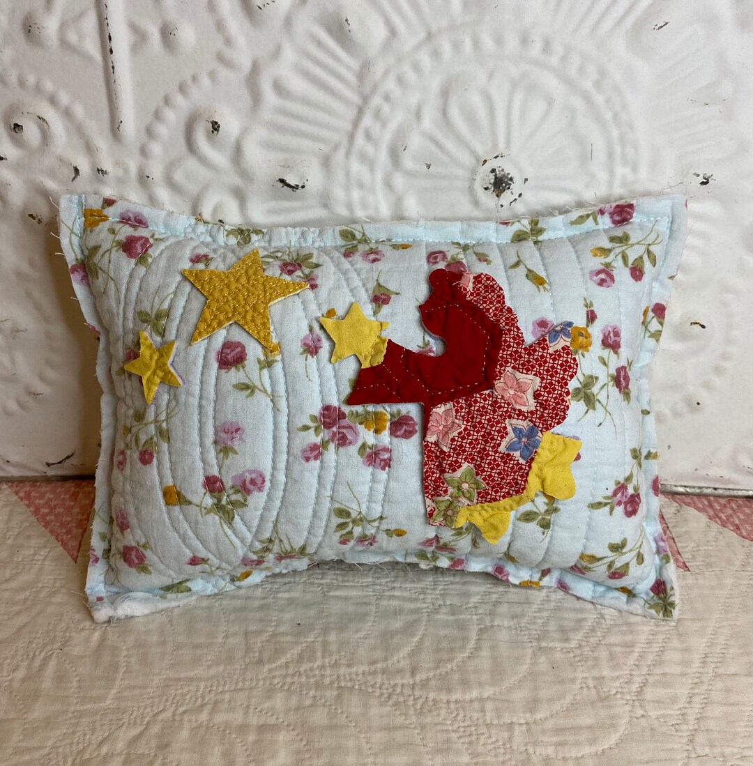 NEW Handmade Angel Pillow Vintage English Quilt Chenille Etsy