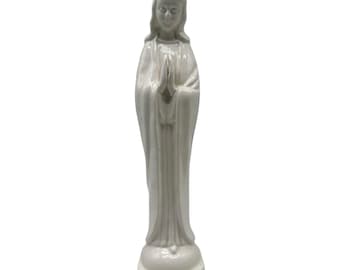 vintage Relpo blanc 30,5 cm porcelaine priant Marie Madone Figurine Statue Taiwan 2
