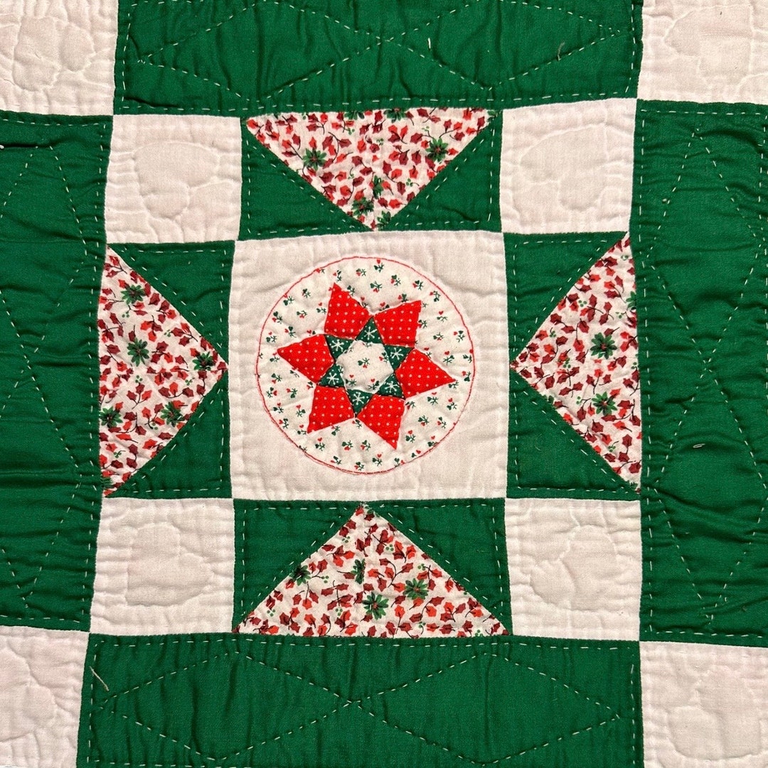 Vintage Cutter Quilt Stück 14 x 14 Weihnachtsstern Etsy.de