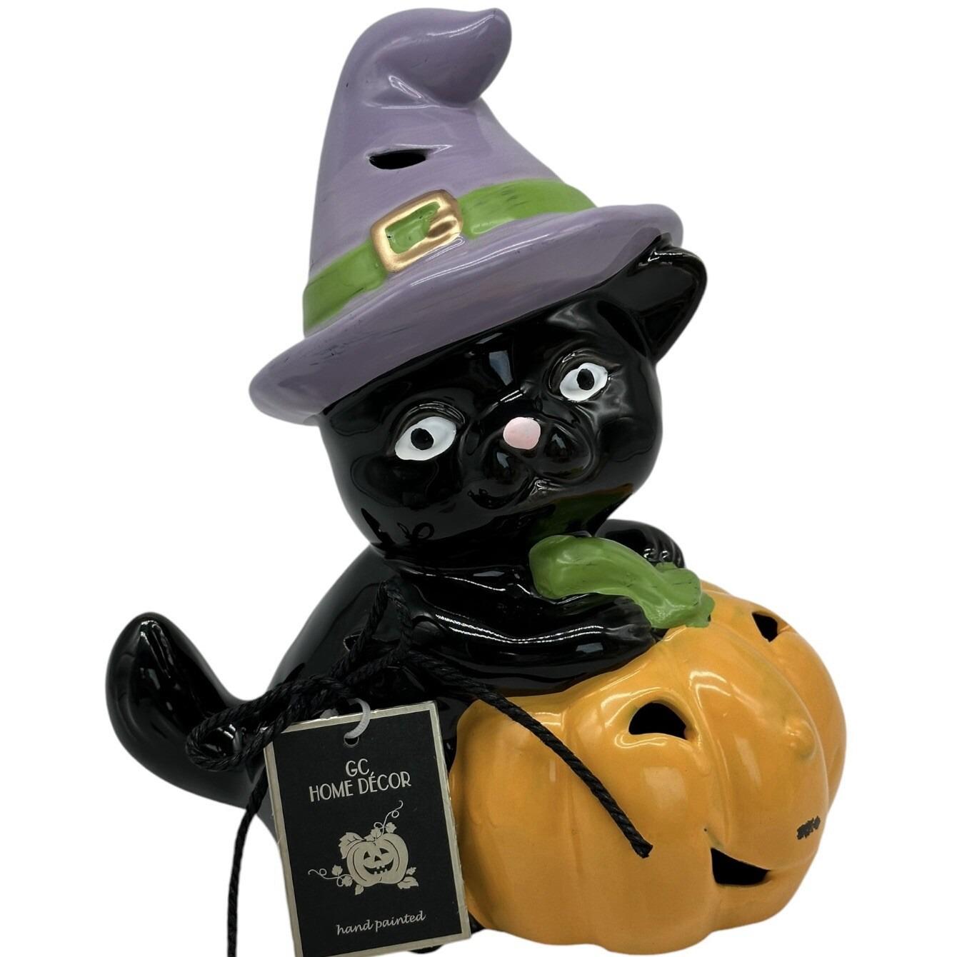 新作ハロウィン黒猫魔女帽子、カボチャポプリホルダー付きGCホーム