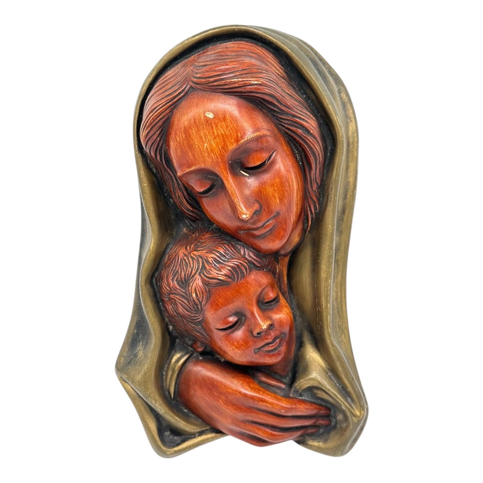 ヴィンテージ美品】聖母子像 ドイツACHATIT社製 石彫調彩色 ￼【￼ヴィンテージ美品】聖母子像 石彫調彩色 【公式通販】 ドイツACHATIT社製 置物