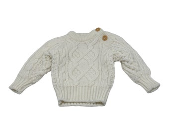 Vintage Grand Knitwear Baby Cable Knit Sweater~12 Months~Beautiful Quality~Cream