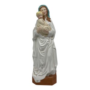 Vintage Madonna & Baby Jesus Ceramic Figurine Blessed Mother Virgin Mary  13,25”