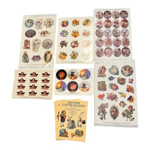 Lot Of Vintage Stickers~3 Easter Sticker Books~37+ Full Pages~Current~Victorian