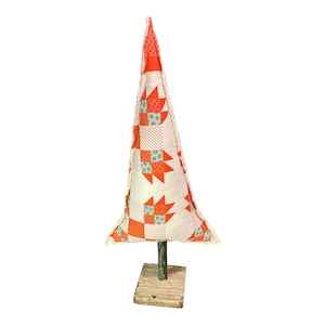 NEW Handmade Repurposed Christmas Tree Vintage Quilt Spindle Trunk Plinth Base