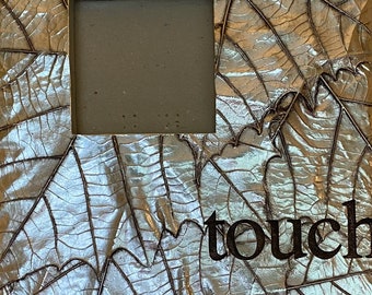 "Fotobilderrahmen ""TOUCH"" 1995 United Design Fancy Frames silber 3x3 Öffnung."