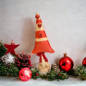 NEW Handmade Christmas Tree Repurposed Vintage Wool Hudson Bay Type Blanket Burch Base
