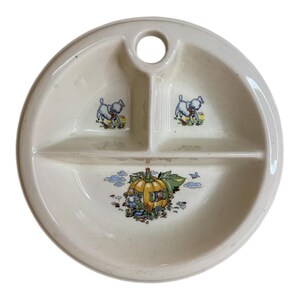 Childrens Vintage Feeding Ceramic Dish Insert Compliments W G & R Furniture Co