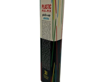 ビンテージ ホイットマン プラスチック Pix Pix ピックアップ スティック ゲーム コンプリート 1960 年代 31 スティック。