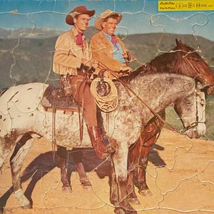 Vintage Built Rite 1950s Wild Bill Hickok Jingles Frame Tray Inlay ...