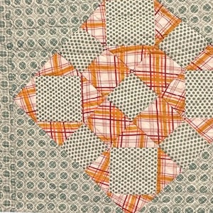 Vintage Cutter Quilt Piece 14” x 20” Beautiful Feed Sack Fabrics  # 1