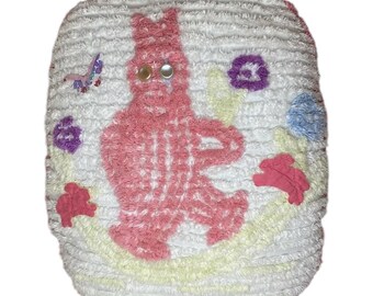 NEUES handgemachtes Chenille Osterhasenkissen Vintage Chenilles Tagesdecke Liebling !!