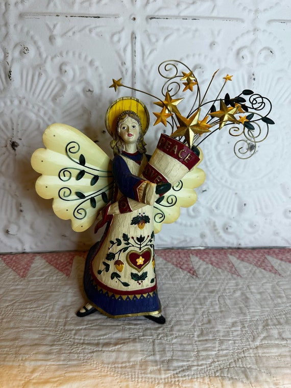 2002 Kathy Killip for Demdaco Folk Art “peace Love Joy” Christmas