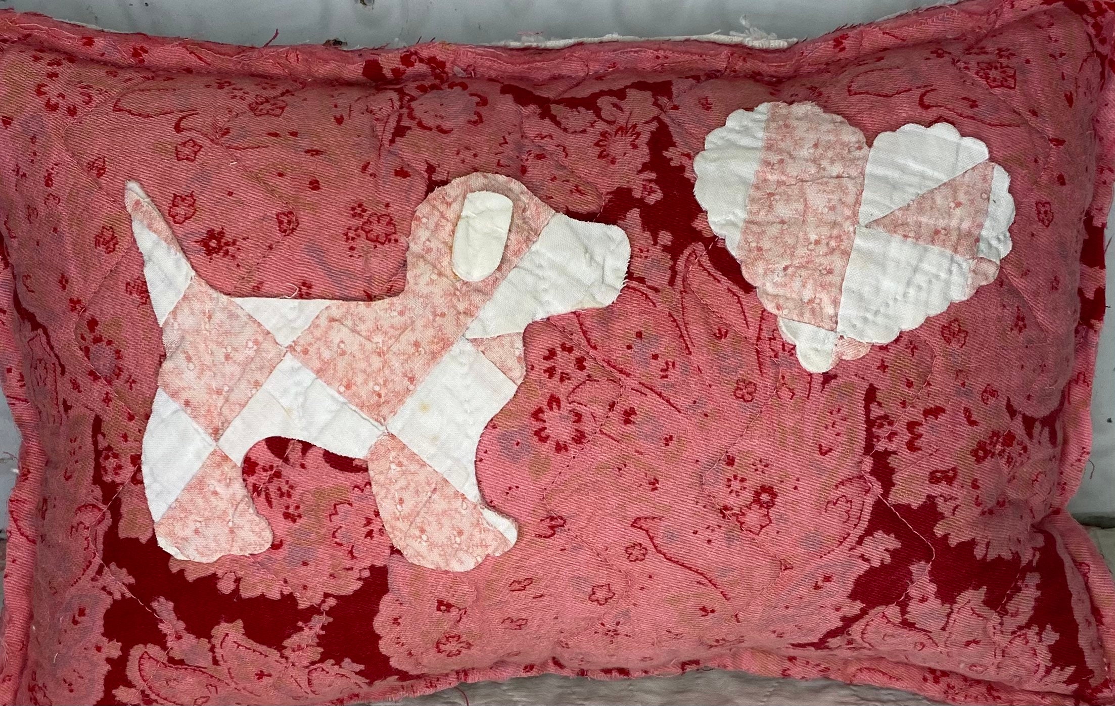 NEW Handmade Puppy Dog Pillow Vintage English Quilt Vintage Etsy