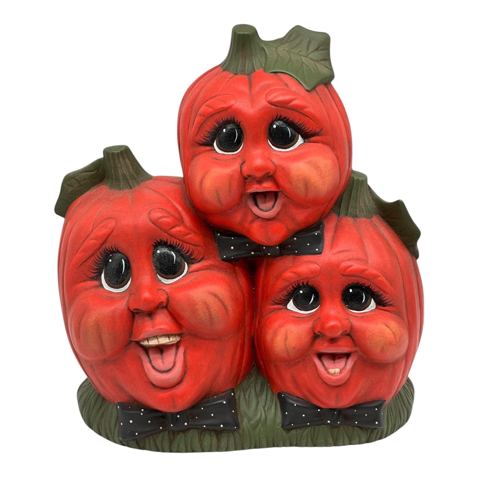 カボチャ型 陶器 ハロウィン ヴィンテージ陶器製カボチャ型 擬人化ジャックオーランタン ハロウィン