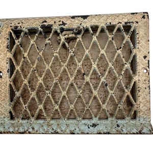 Antique Cast Iron 13.75”x 11”x 1.75” Heat Grate Wall Register Victorian Ornate