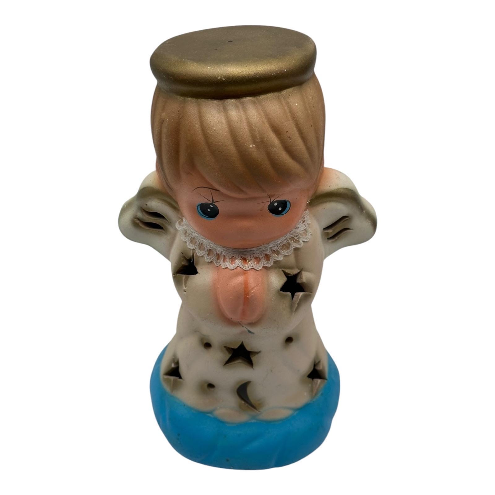 Vintage Precious Moments Praying Angel Lamp Light up Nightlight