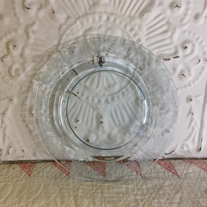 Vintage Fostoria Versailles 7.5” Glass Bread Plate  Azure Blue