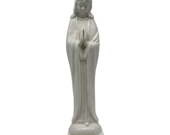 vintage Relpo blanc 30,5 cm porcelaine priant Mary Madonna Figurine Statue Taiwan