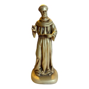 Vintage Arnel’s Ceramic St Francis Figurine 10 Inches Tall  Hand Painted