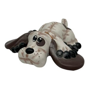 Vintage Ceramic Lazy Long Eared Hound Dog/Puppy Art Piece Figurine Sculpture
