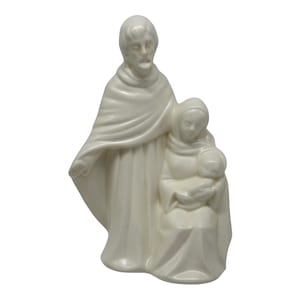 Vintage 1982 Baby Jesus Mary & Joseph White Ceramic Nativity Figurine 10” Tall
