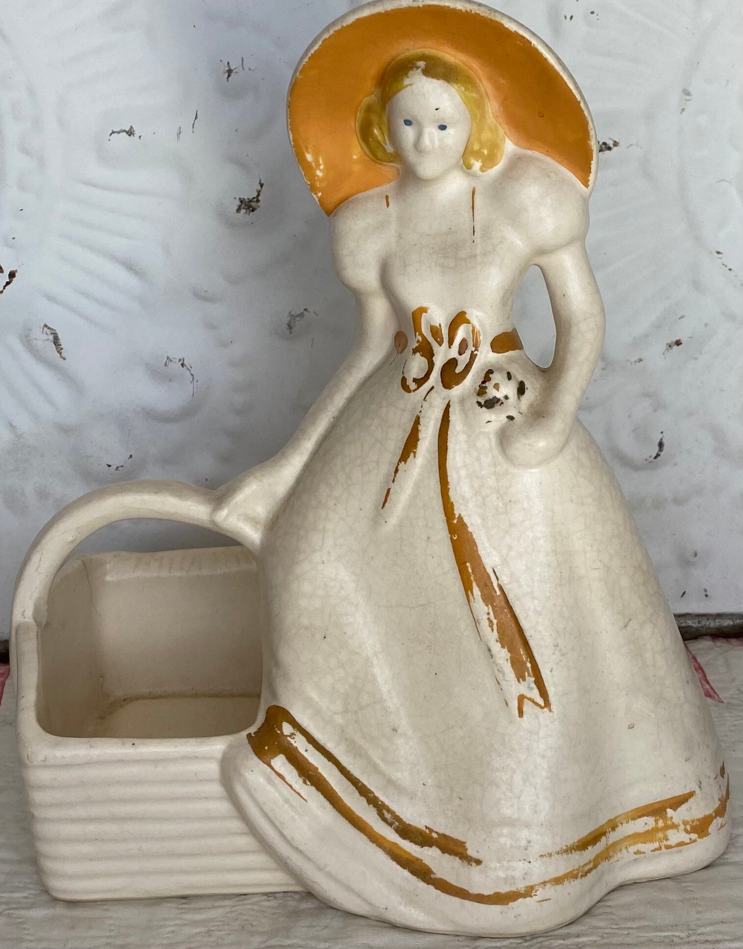 工芸品 RETRO POTTERY DOLL WOMAN BY IWATSUKI RETRO POTTERY DOLL WOMAN BY IWATSUKI - 美術品・アンティーク