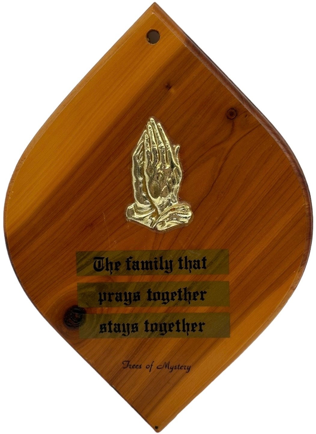 Prayer Hand Tree Vintage Praying Hands Souvenir Religious Wood Wall Plaque Trees of ...