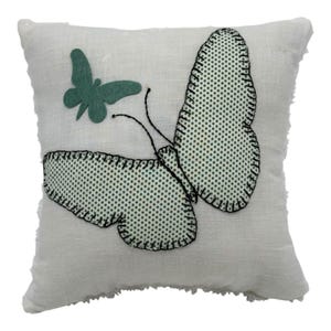 NEW Handmade Butterfly Pillow Vintage Quilt  Chenille Bedspread  So Cute!!