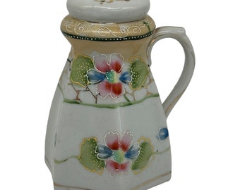 Vintage Porcelain Hand Painted Muffineer/Sugar Shaker 5 1/2" Tall  Japan