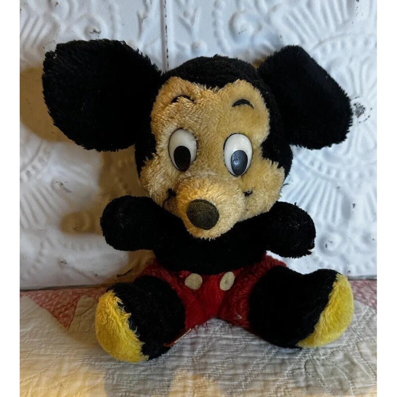 Vintage Mickey Mouse Plush Disney By R. Dakin 10" Plush Toy Stuffed Animal Doll image 2