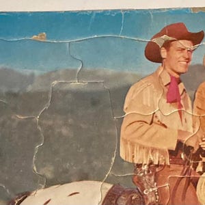 Vintage Built Rite 1950s Wild Bill Hickok Jingles Frame Tray Inlay ...