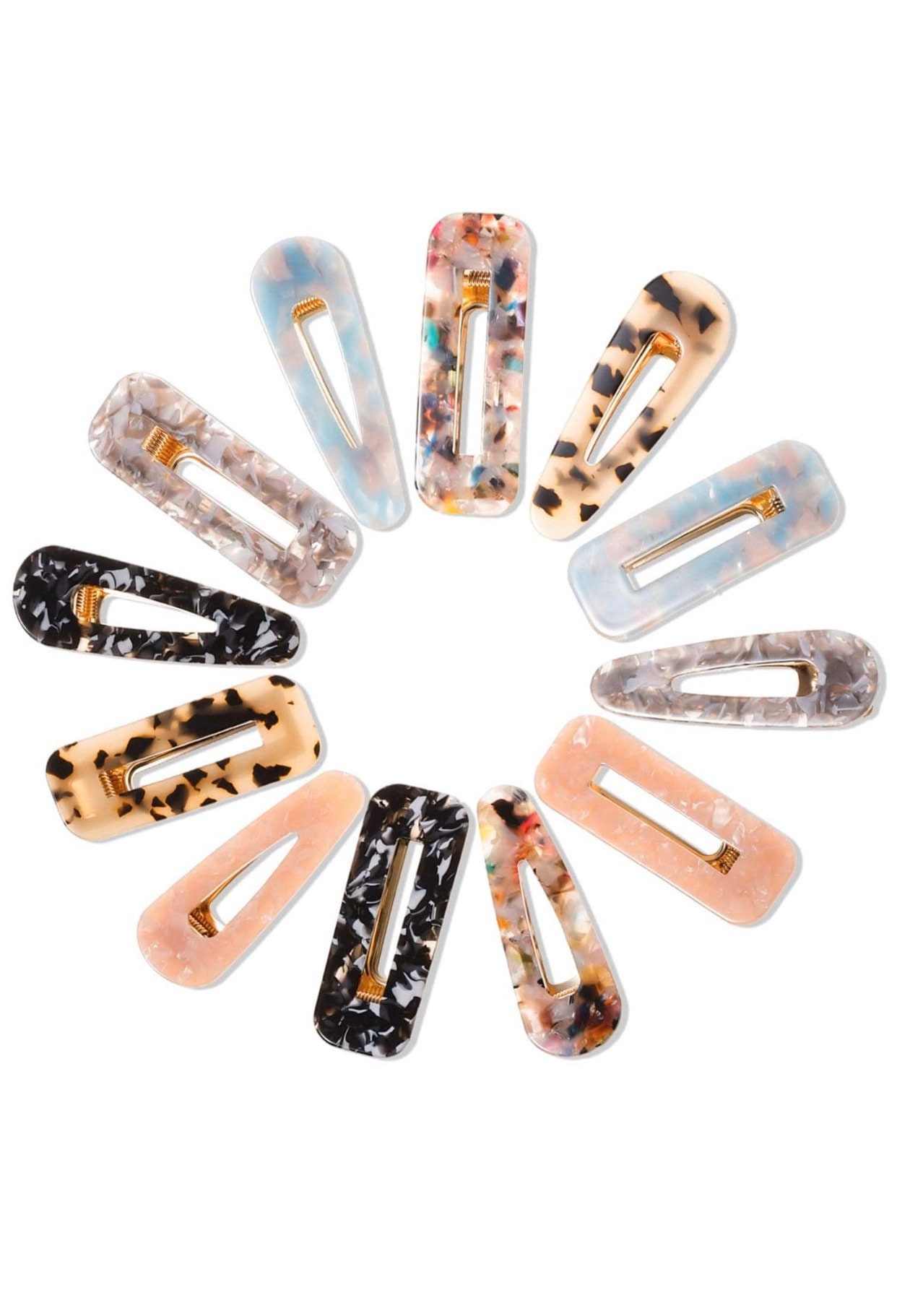 Multicolored Hair Clips | Resin Hair Clips | Acrylic Hair Clips | Pin…