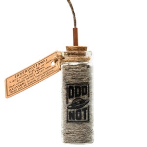 Hemp Wick Jar Dispenser - Glass Vial with 9ft Natural Hemp Wick Lighter