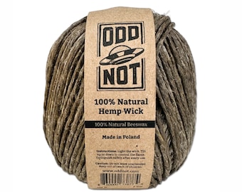 Thick Hemp Wick 200ft - 100% Natural Unbleached Hemp Lighter - 2mm