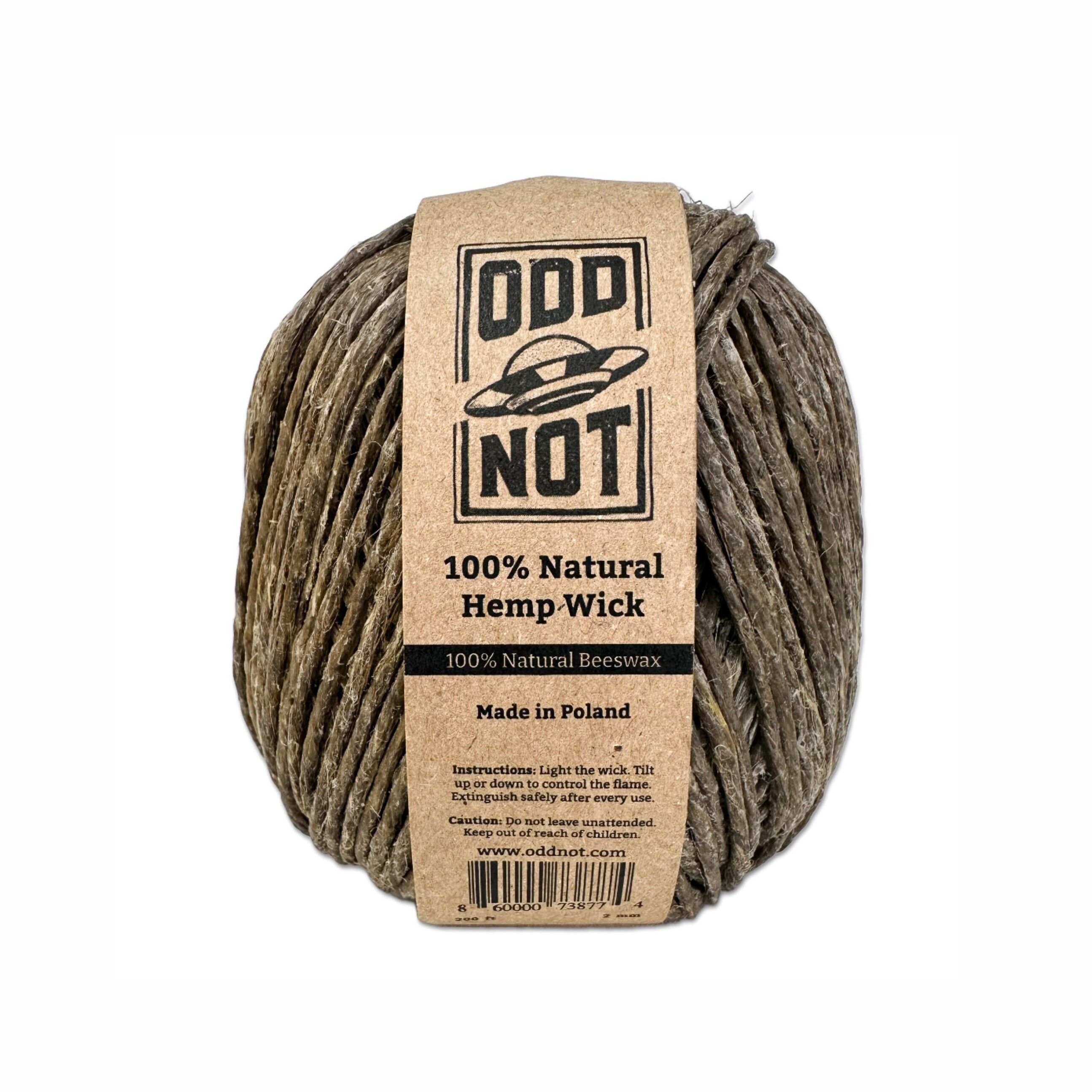  Humboldt Organic Hemp Wick 50 Foot Roll Made with Organic Hemp  and Pure Beeswax : Health & Household