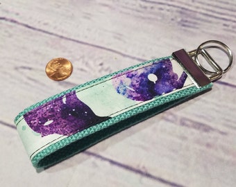 READY TO SHIP Doctor Who inspired watercolor galaxy key fob