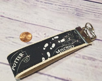 READY TO SHIP Dark Marauders map inspired key fob
