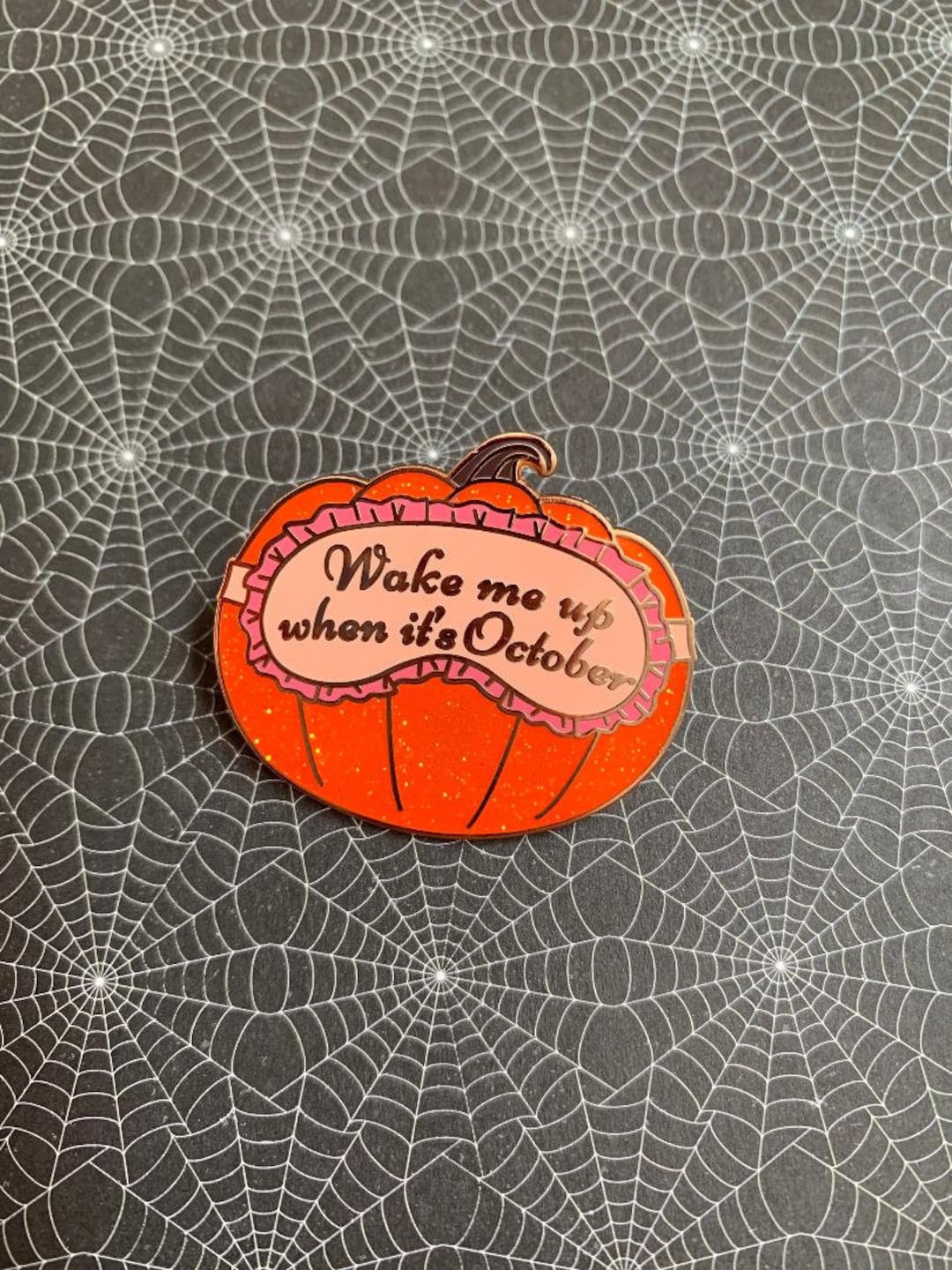 Dreaming of Halloween/spooky Season Pumpkin Enamel Pin - Etsy