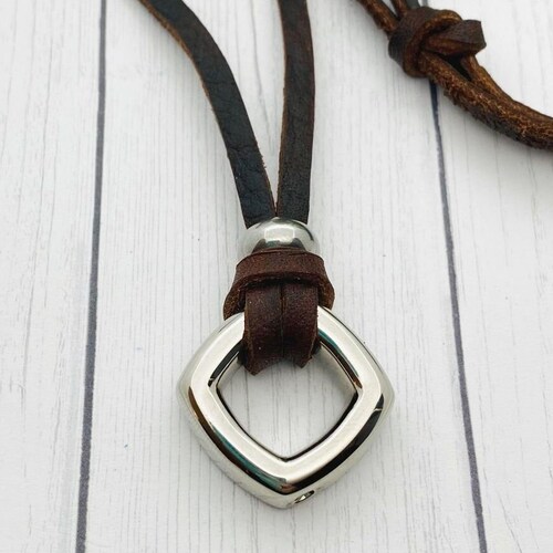Leather Cremation Necklace Men's Ash Jewelry Unisex Etsy