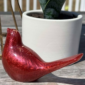 Bird Cremation Figurine, Bird Statue With Ashes, Personalized Colors, Memorial Gift, Pet Loss, Cremains Keepsake