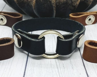 Leather Bracelet For Ring, Widow Jewelry, Wear Your Loved One's Ring, Bracelet For Husband's Wedding Ring, Unisex Design, Ring Holder