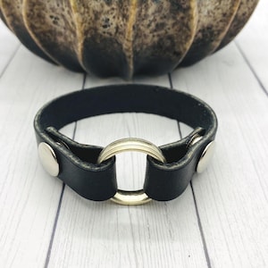 Leather Bracelet For Ring, Wear Your Ring On A Bracelet, Widow Jewelry, Sentimental Ring, Wear Husband&#39;s Wedding Band, Wife&#39;s Ring, Memorial
