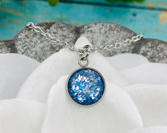 Pet Cremation Necklace, Ash Memorial Jewelry, Loss Gift, Pet Loss, Cat Cremains, Dog Cremate, Ashes Pendant